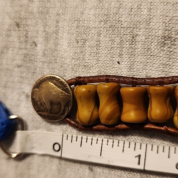 Men's Bracelet with Buffalo Button - Picture 3 of 9